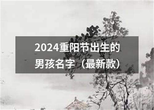 2024重阳节出生的男孩名字（最新款）