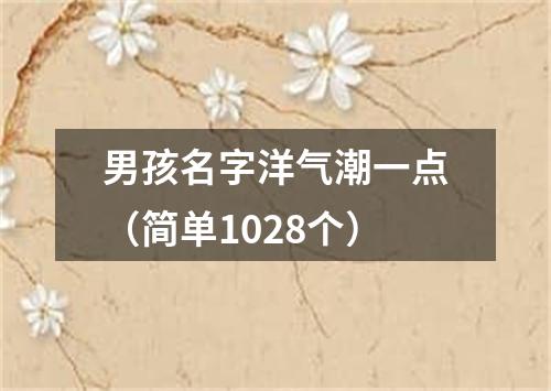 男孩名字洋气潮一点（简单1028个）