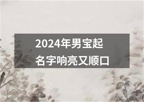 2024年男宝起名字响亮又顺口