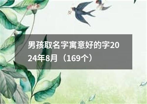 男孩取名字寓意好的字2024年8月（169个）