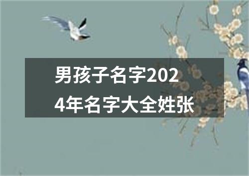 男孩子名字2024年名字大全姓张