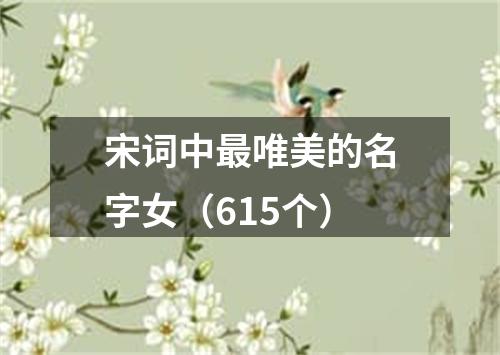 宋词中最唯美的名字女（615个）