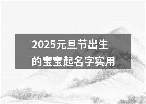 2025元旦节出生的宝宝起名字实用