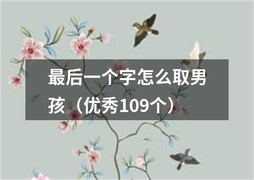 最后一个字怎么取男孩（优秀109个）