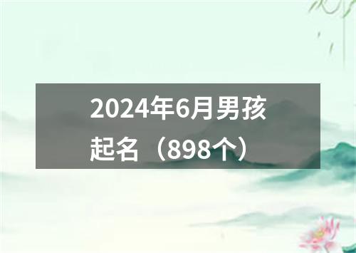 2024年6月男孩起名（898个）