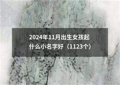 2024年11月出生女孩起什么小名字好（1123个）