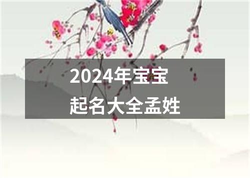 2024年宝宝起名大全孟姓