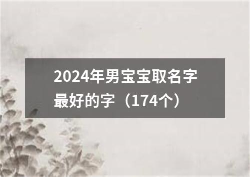 2024年男宝宝取名字最好的字（174个）