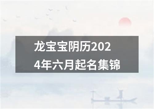 龙宝宝阴历2024年六月起名集锦