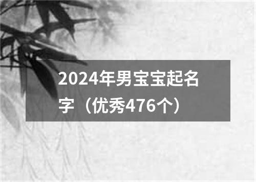 2024年男宝宝起名字（优秀476个）