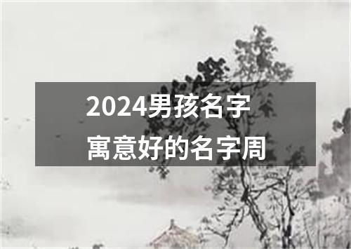 2024男孩名字寓意好的名字周