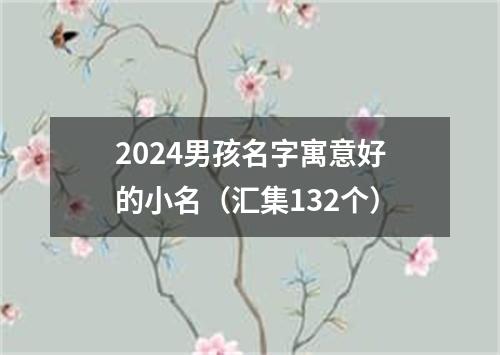 2024男孩名字寓意好的小名（汇集132个）