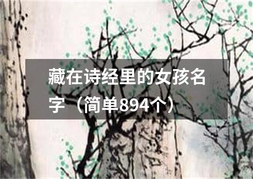 藏在诗经里的女孩名字（简单894个）