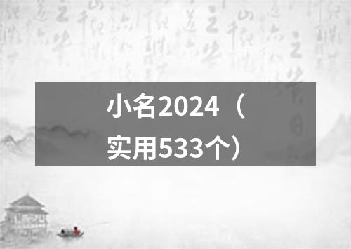 小名2024（实用533个）