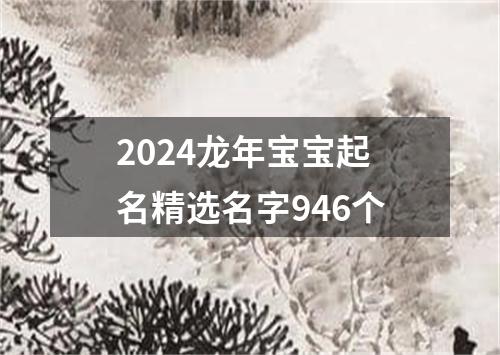 2024龙年宝宝起名精选名字946个