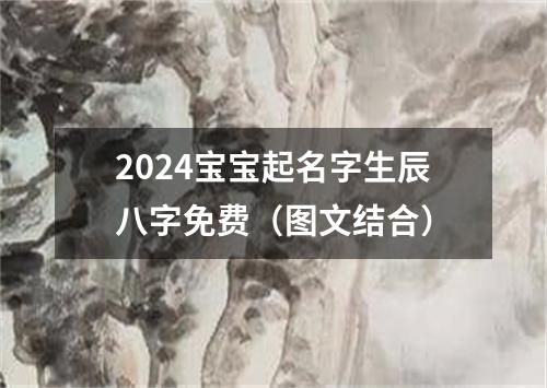 2024宝宝起名字生辰八字免费（图文结合）