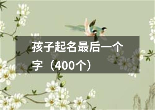 孩子起名最后一个字（400个）