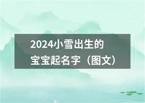 2024小雪出生的宝宝起名字（图文）