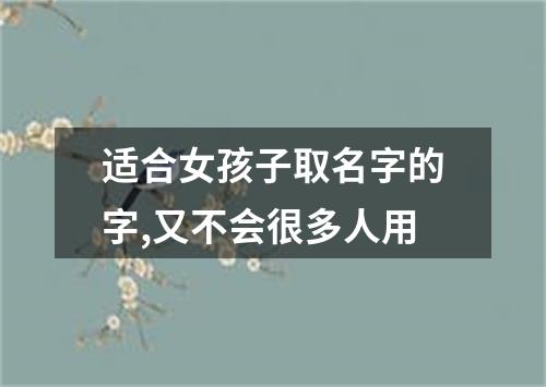 适合女孩子取名字的字,又不会很多人用