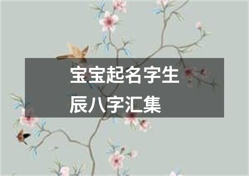 宝宝起名字生辰八字汇集