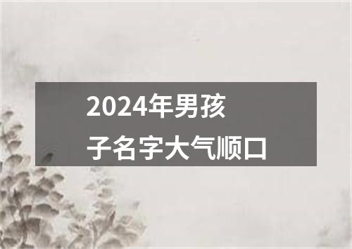 2024年男孩子名字大气顺口