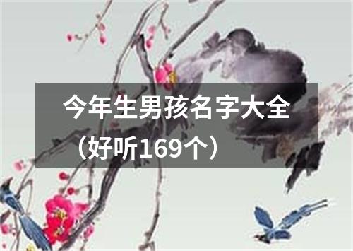 今年生男孩名字大全（好听169个）