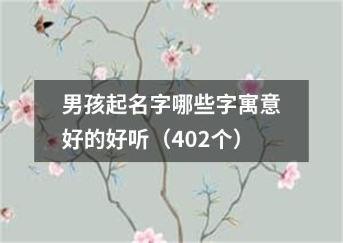 男孩起名字哪些字寓意好的好听（402个）