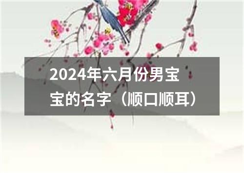 2024年六月份男宝宝的名字（顺口顺耳）