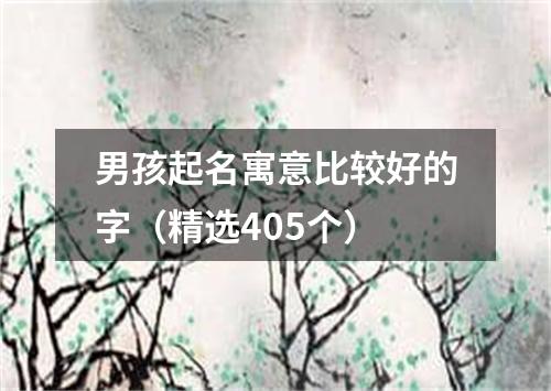 男孩起名寓意比较好的字（精选405个）