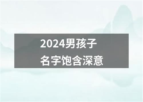 2024男孩子名字饱含深意