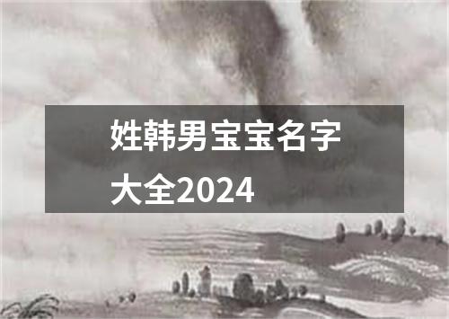 姓韩男宝宝名字大全2024