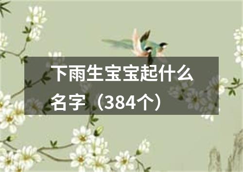 下雨生宝宝起什么名字（384个）