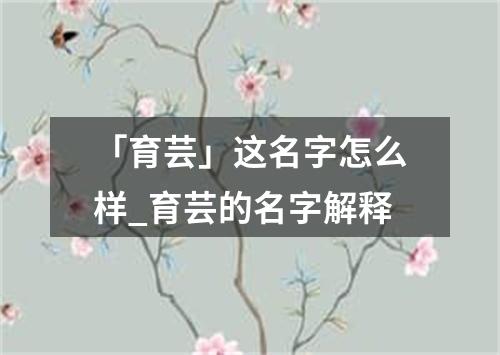 「育芸」这名字怎么样_育芸的名字解释