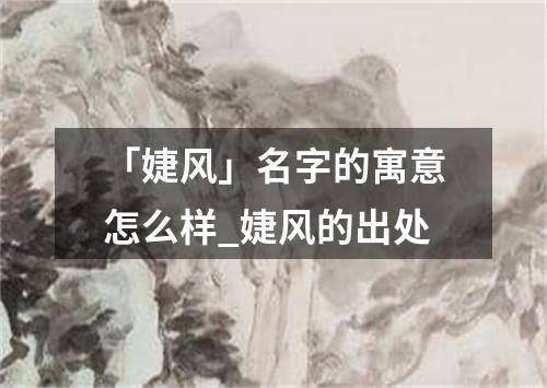 「婕风」名字的寓意怎么样_婕风的出处