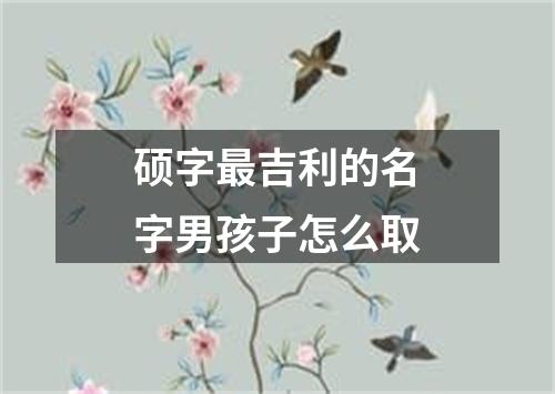 硕字最吉利的名字男孩子怎么取