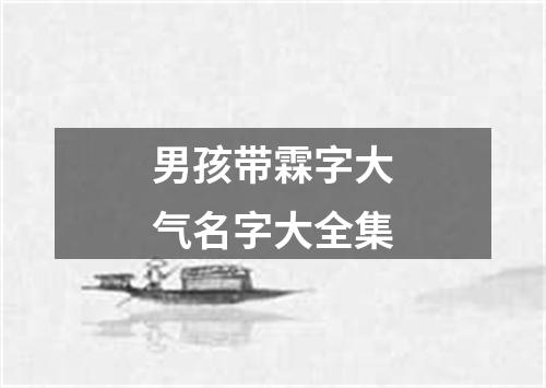 男孩带霖字大气名字大全集