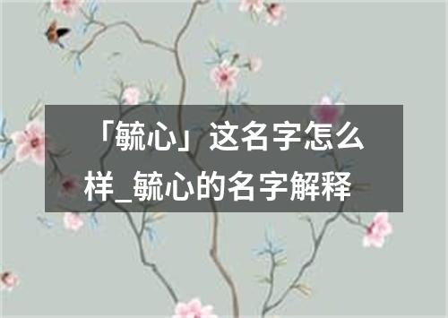 「毓心」这名字怎么样_毓心的名字解释