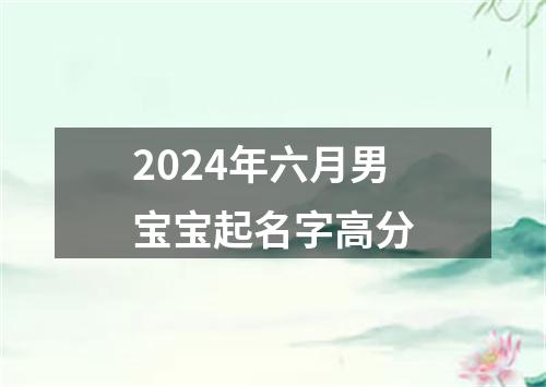 2024年六月男宝宝起名字高分