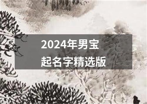 2024年男宝起名字精选版