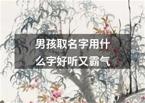 男孩取名字用什么字好听又霸气