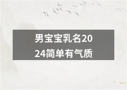 男宝宝乳名2024简单有气质