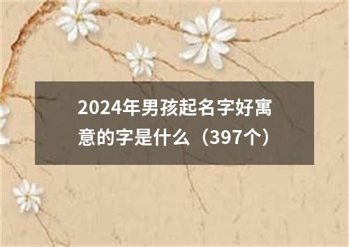 2024年男孩起名字好寓意的字是什么（397个）