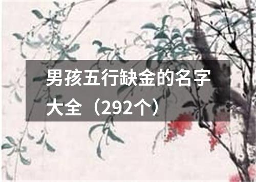 男孩五行缺金的名字大全（292个）