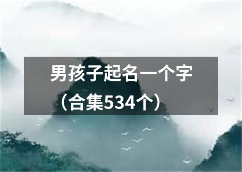 男孩子起名一个字（合集534个）