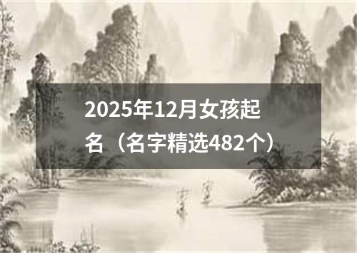 2025年12月女孩起名（名字精选482个）