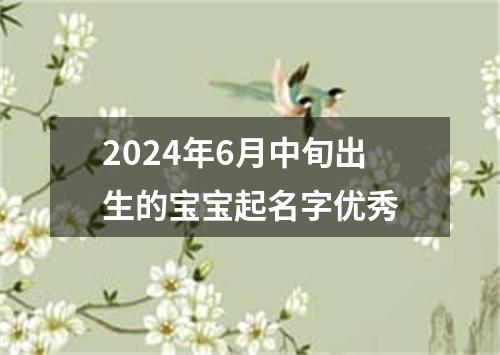 2024年6月中旬出生的宝宝起名字优秀