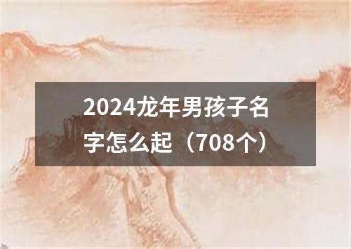 2024龙年男孩子名字怎么起（708个）