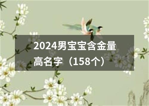 2024男宝宝含金量高名字（158个）