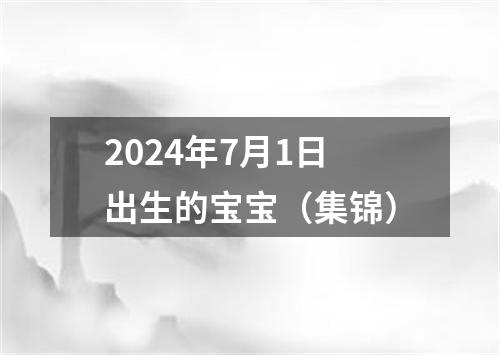 2024年7月1日出生的宝宝（集锦）