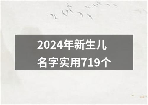 2024年新生儿名字实用719个